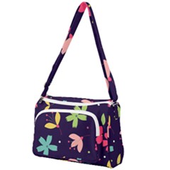 Colorful Floral Front Pocket Crossbody Bag by hanggaravicky2