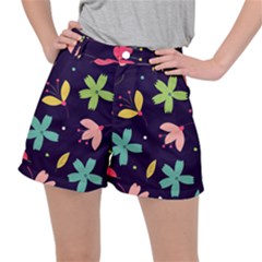 Colorful Floral Ripstop Shorts