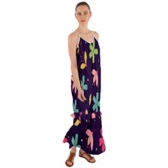 Colorful Floral Cami Maxi Ruffle Chiffon Dress by hanggaravicky2