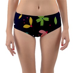 Colorful Floral Reversible Mid-waist Bikini Bottoms by hanggaravicky2