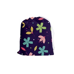 Colorful Floral Drawstring Pouch (medium) by hanggaravicky2