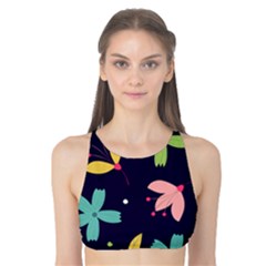 Colorful Floral Tank Bikini Top by hanggaravicky2