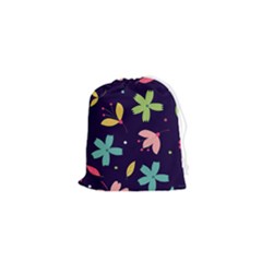 Colorful Floral Drawstring Pouch (xs) by hanggaravicky2