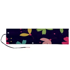 Colorful Floral Roll Up Canvas Pencil Holder (l)