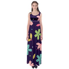 Colorful Floral Empire Waist Maxi Dress by hanggaravicky2