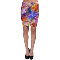 Abstract Colorful Artwork Art Bodycon Skirt by artworkshop