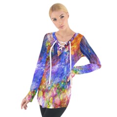 Abstract Colorful Artwork Art Tie Up Tee