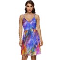 Abstract Colorful Artwork Art V-Neck Pocket Summer Dress  View1