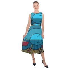 Artwork Art Kids Midi Tie-Back Chiffon Dress