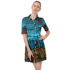 Artwork Art Kids Belted Shirt Dress by artworkshop