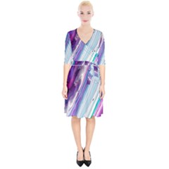 Color Acrylic Paint Art Wrap Up Cocktail Dress