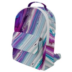 Color Acrylic Paint Art Flap Pocket Backpack (small) by artworkshop