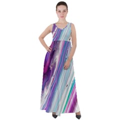 Color Acrylic Paint Art Empire Waist Velour Maxi Dress by artworkshop