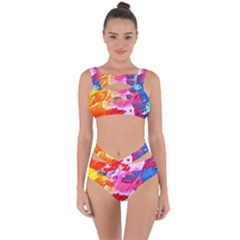 Colorful Painting Bandaged Up Bikini Set  by artworkshop