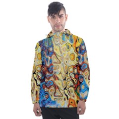Colorful Structure Men s Front Pocket Pullover Windbreaker