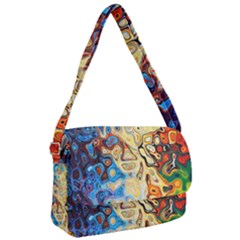 Colorful Structure Courier Bag by artworkshop