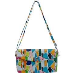 Mosaic Tiles Removable Strap Clutch Bag