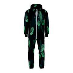 Plant Leaves Hooded Jumpsuit (kids) by artworkshop