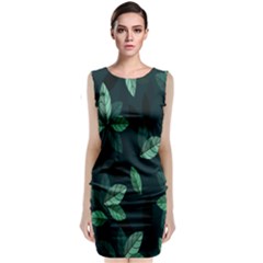 Plant Leaves Classic Sleeveless Midi Dress by artworkshop