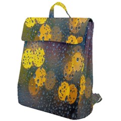 Raindrops Water Flap Top Backpack by artworkshop