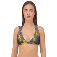 Raindrops Water Double Strap Halter Bikini Top by artworkshop