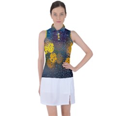 Raindrops Water Women s Sleeveless Polo Tee