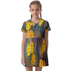 Raindrops Water Kids  Asymmetric Collar Dress by artworkshop