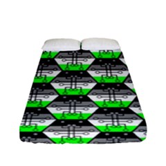 Hackers Town Void Mantis Hexagon Agender Agender Info Pride Flag Fitted Sheet (full/ Double Size) by WetdryvacsLair