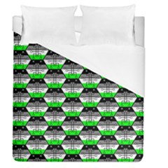 Hackers Town Void Mantis Hexagon Agender Agender Info Pride Flag Duvet Cover (queen Size) by WetdryvacsLair