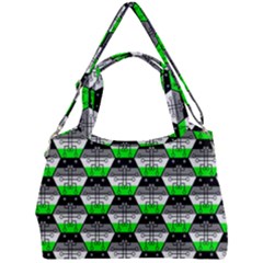 Hackers Town Void Mantis Hexagon Agender Agender Info Pride Flag Double Compartment Shoulder Bag by WetdryvacsLair