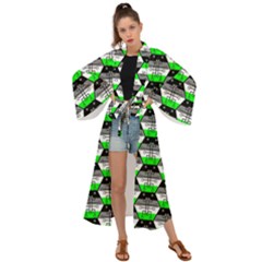 Hackers Town Void Mantis Hexagon Agender Agender Info Pride Flag Maxi Kimono by WetdryvacsLair