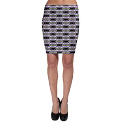 Hackers Town Void Mantis Hexagon Agender Nine 9 Stripe Pride Flag Bodycon Skirt