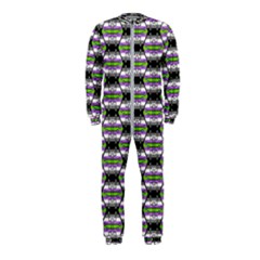 Hackers Town Void Mantis Hexagon Agender Nine 9 Stripe Pride Flag OnePiece Jumpsuit (Kids)