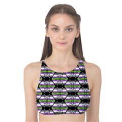 Hackers Town Void Mantis Hexagon Agender Nine 9 Stripe Pride Flag Tank Bikini Top