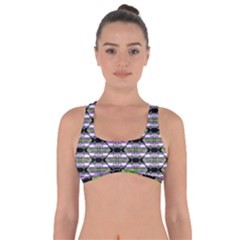 Hackers Town Void Mantis Hexagon Agender Nine 9 Stripe Pride Flag Got No Strings Sports Bra