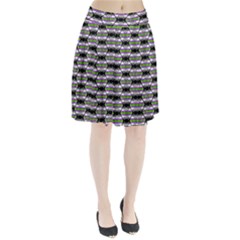 Hackers Town Void Mantis Hexagon Agender Nine 9 Stripe Pride Flag Pleated Skirt