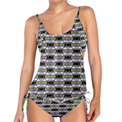 Hackers Town Void Mantis Hexagon Agender Nine 9 Stripe Pride Flag Tankini Set