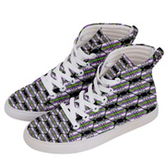 Hackers Town Void Mantis Hexagon Agender Nine 9 Stripe Pride Flag Women s Hi-Top Skate Sneakers