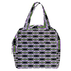 Hackers Town Void Mantis Hexagon Agender Nine 9 Stripe Pride Flag Boxy Hand Bag