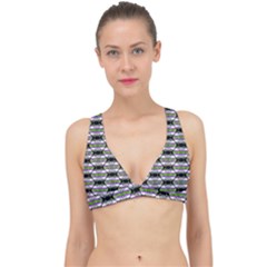 Hackers Town Void Mantis Hexagon Agender Nine 9 Stripe Pride Flag Classic Banded Bikini Top