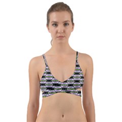 Hackers Town Void Mantis Hexagon Agender Nine 9 Stripe Pride Flag Wrap Around Bikini Top