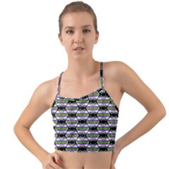 Hackers Town Void Mantis Hexagon Agender Nine 9 Stripe Pride Flag Mini Tank Bikini Top