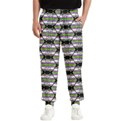 Hackers Town Void Mantis Hexagon Agender Nine 9 Stripe Pride Flag Men s Elastic Waist Pants