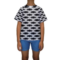 Hackers Town Void Mantis Hexagon Agender Rumpus Parable Pride Flag Kids  Short Sleeve Swimwear by WetdryvacsLair