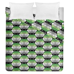 Hackers Town Void Mantis Hexagon Aromantic Pride Flag Duvet Cover Double Side (queen Size)