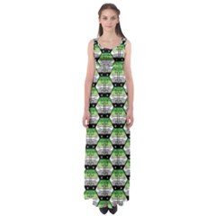 Hackers Town Void Mantis Hexagon Aromantic Pride Flag Empire Waist Maxi Dress