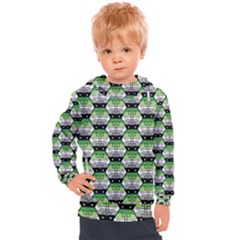 Hackers Town Void Mantis Hexagon Aromantic Pride Flag Kids  Hooded Pullover by WetdryvacsLair