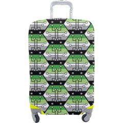 Hackers Town Void Mantis Hexagon Aromantic Pride Flag Luggage Cover (large) by WetdryvacsLair