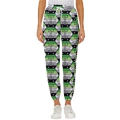 Hackers Town Void Mantis Hexagon Aromantic Pride Flag Cropped Drawstring Pants