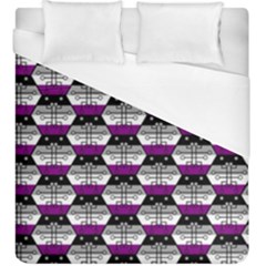 Hackers Town Void Mantis Hexagon Asexual Ace Pride Flag Duvet Cover (king Size)